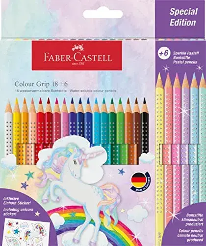 Faber-Castell Lápis de Cor Color Grip 18cm 18+6 Unidades