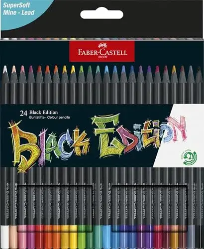 Faber-Castell Lápis de Cor Preto Edition 24 Cores