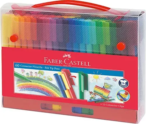 Faber-Castell Marcadores Feltro Vivos 60 un com Maleta