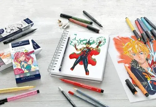 Faber-Castell Canetas de Feltro Pitte Artist Pen Manga 6 Cores