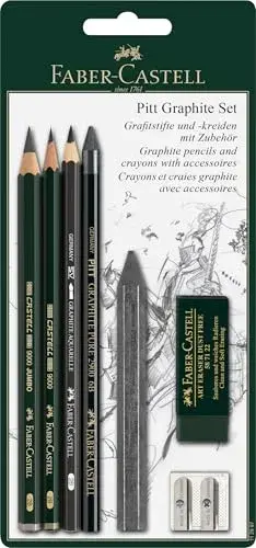 Faber-Castell Conjunto Blister Grafite 2B 6B Madeira