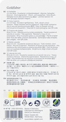 Faber-Castell Estojo de Metal Lápis Goldfaber Multicolor 12 un