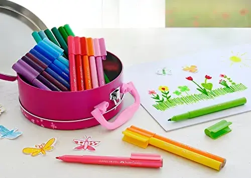 Faber-Castell Marcador Feltro Conector Borboletas Preto 33un