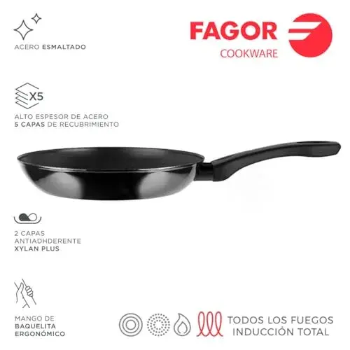 Fagor Frigideira Aço 26cm Preto