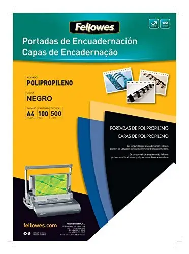 Fellowes Capa de Encadernação PP 500mc A4 100Fls