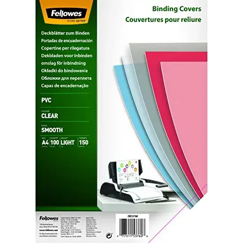 Fellowes Capa de PVC Transparente 150 micras A4 150 unidades