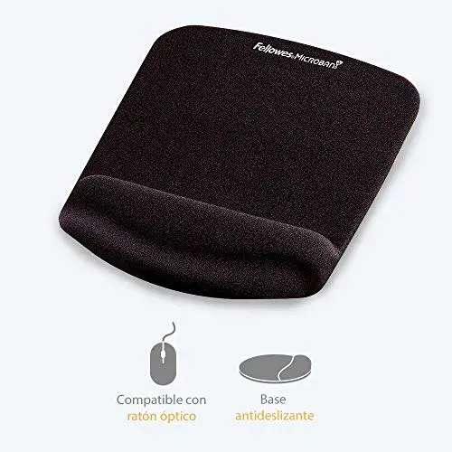 Fellowes Fusion Plushtouch Preto tapete de rato