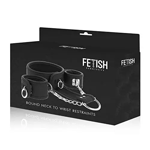 Fetish Conjunto de Algemas de Couro Vegano e Metal sem Níquel