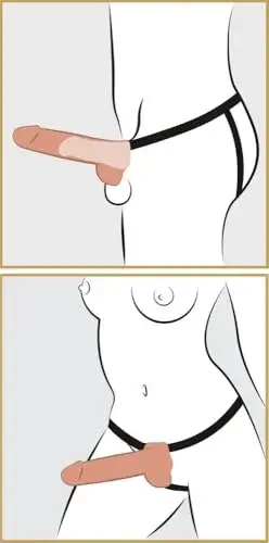 Fetish Hollow-strap-on 18,9cm Funcão squirting Laranja