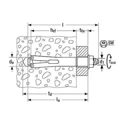 Fischer Ancoragem Metálica M12 110mm