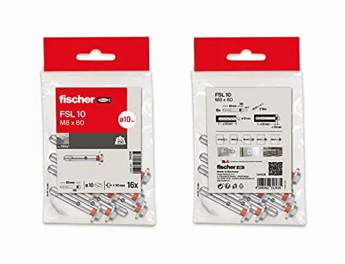 Fischer Ancoragens Metálicas Hexagonais M8X80