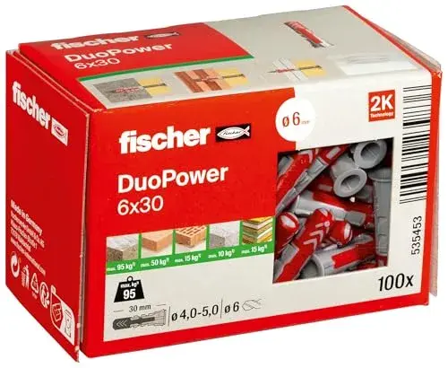 Fischer Buchas Duopower 6x30mm 100 Unidades