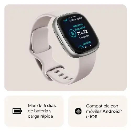 Fitbit Sense 2 Platinum Saúde e Fitness Branco S