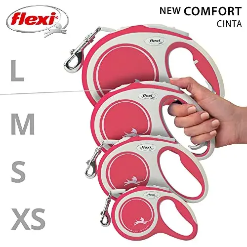 Flexi Trela de Rodadura New Comfort 5 Metros Vermelho