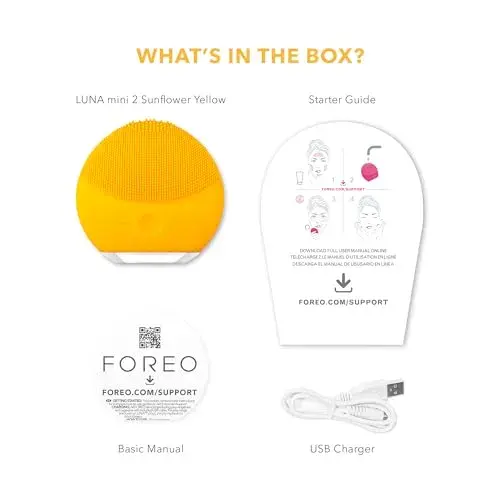 Foreo Luna 2 Mini Escova de Limpeza Facial T-Sonic Silicone Sunflower Yellow