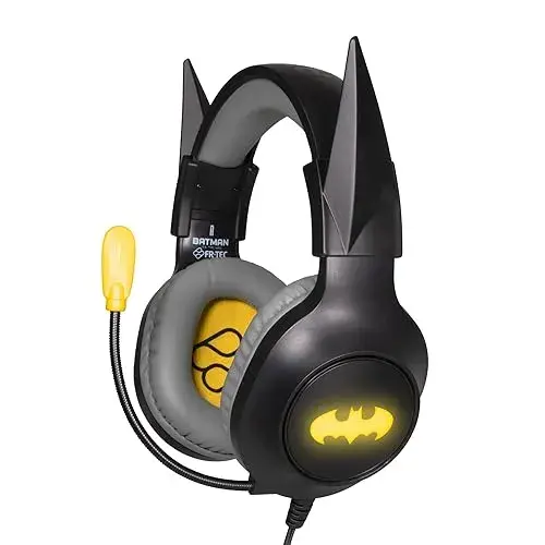 FR-TEC Headset Gaming Batman Compatibilidade Multiplataforma Amarelo
