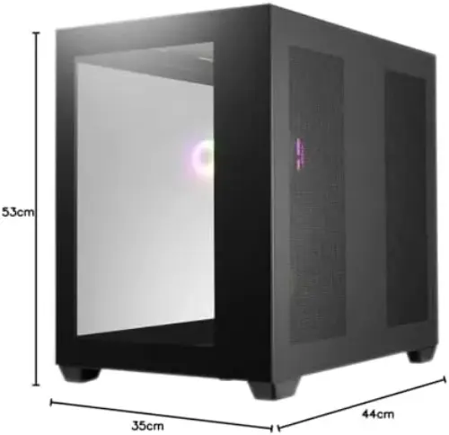 FSP CMT380A Caixa de PC ATX Preto Vidro Temperado 380mm