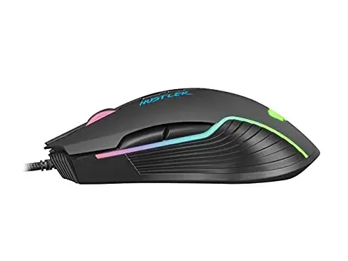 Fury Hustler 6400 DPI USB preto RGB