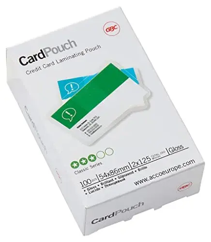 Gbc Carteiras de Plastificação 125mic 54x86mm 100 Un