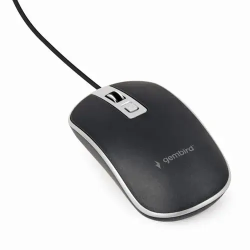 Gembird Ambidestro Mouse Óptico USB Preto