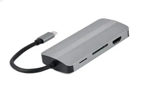 Gembird RIV003 Adaptador USB-C 8 em 1 HDMI VGA USB 3.2 8 Portas