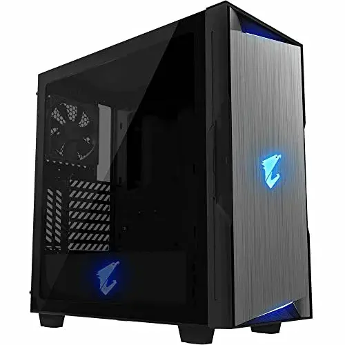 Gigabyte Aorus C300 Glass RGB Caixa de PC Preto com Painel de Vidro Temperado