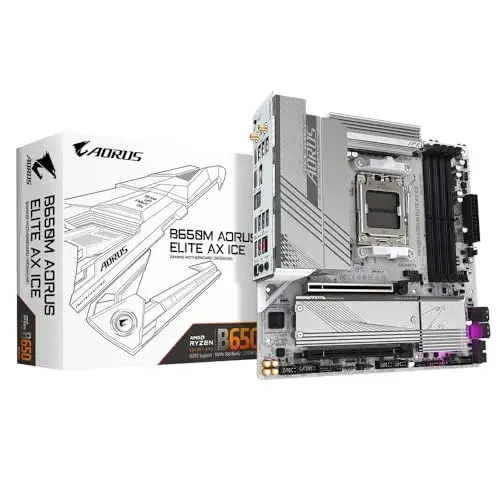 Gigabyte B650M A ELITE AX ICE AMD B650 mATX DDR5