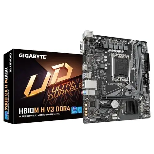 Gigabyte H610m H DDR4 Preto Compatível com Processadores Intel LGA 1700
