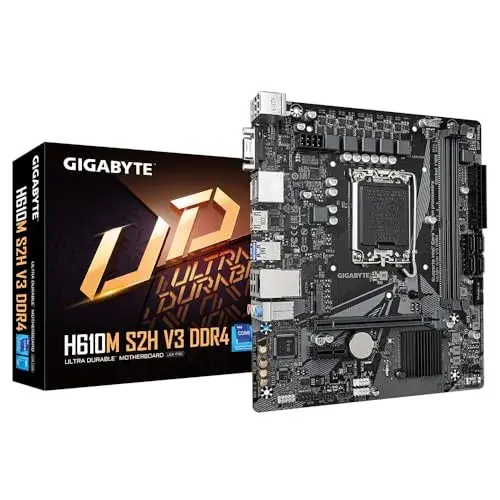 Gigabyte H610M S2H V3 DDR4 Intel H610 35mm Preto PCI Express 3.0