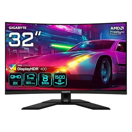 Gigabyte M32QC 32″ QHD VA Gaming Monitor