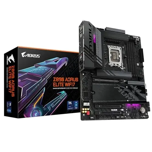 Gigabyte Z890 AORUS ELITE WIFI7 Intel Chipset DDR5 256GB Preto Wi-Fi 7