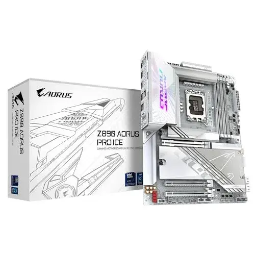 Gigabyte Z890 AORUS PRO ICE Intel Chipset LGA 1851 Branco DDR5 256GB Wi-Fi 7