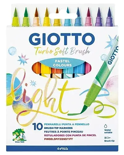 Giotto Canetas de Feltro Pastel Ponta De Pincel 10 Unidades