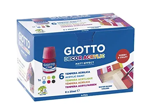 Giotto Guache Líquido Decor Acrílico 25ml 6 Un.