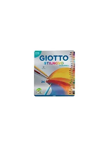 Giotto Lápis de Cor Stilnovo Aquarell 18cm Caixa Metálica 24 un