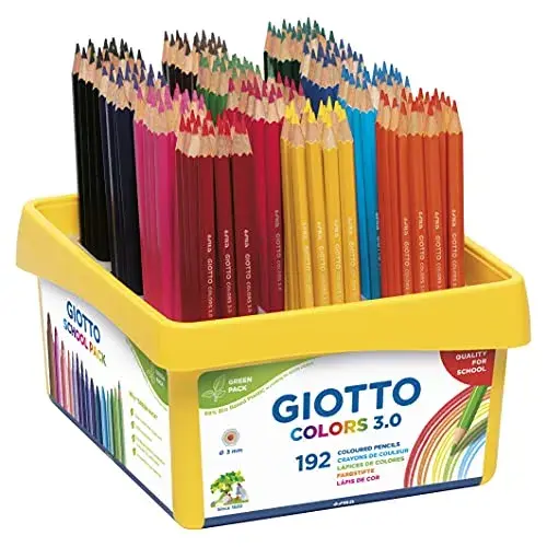 Giotto Lápis de Cor Triangulares 18cm Coloridos Pack 192 un
