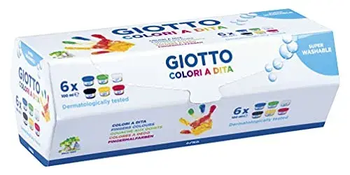 Giotto Linha Digitinta Dita Conjunto de Tintas 6 Cores