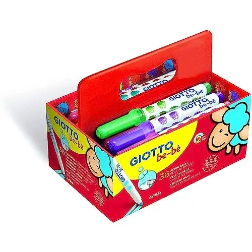 Giotto Marcadores de Feltro 36 cores 5 mm ponta bloqueada