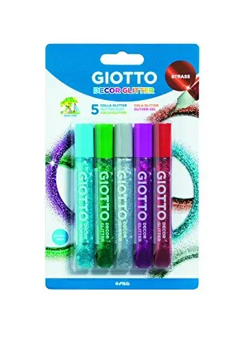 Giotto Marcadores Glitter Azul 10,5ml 5 un.