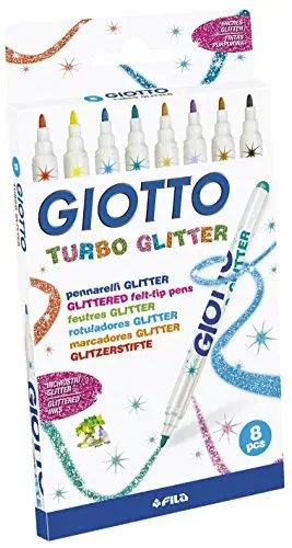 Giotto Marcadores Turbo Glitter 8 un. para decoração