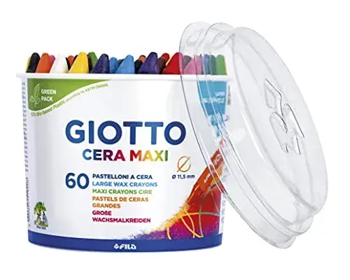 Giotto Lápis de Cera Maxi 5×12 cores