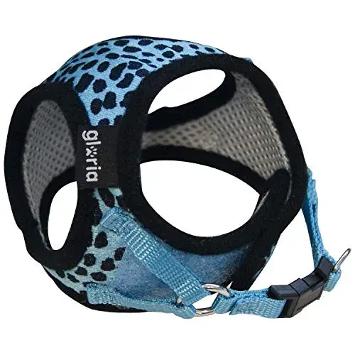 Gloria Pets Peitoral Leopardo Azul M