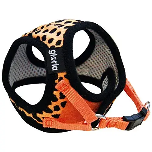 Gloria Pets Peitoral Leopardo Laranja 27-35 cm