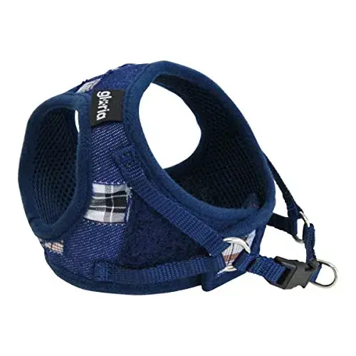 Gloria Pets Trela Peitoral Jeans Azul 33-44 cm