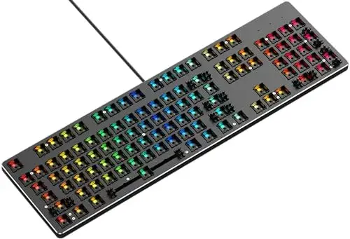 Glorious GMMK Full-Size RGB Mecânico Com Fio Preto