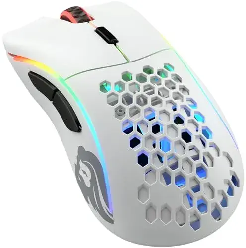 Glorious Model D Wireless Iluminação RGB Branco Conectividade Sem Fios