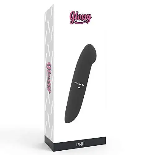 Glossy Vibrador Negro Silicone