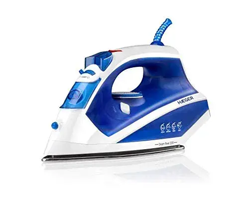 Haeger SI-220.009B 2200W Branco-Azul Ferro a Vapor com auto-limpeza