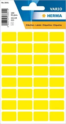 Herma Etiquetas 3641 12x19mm Amarelo