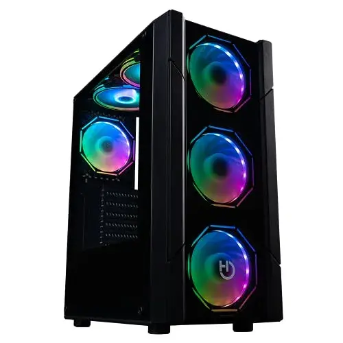 Hiditec V30 ARGB Chassi Gaming ATX Preta Vidro Temperado